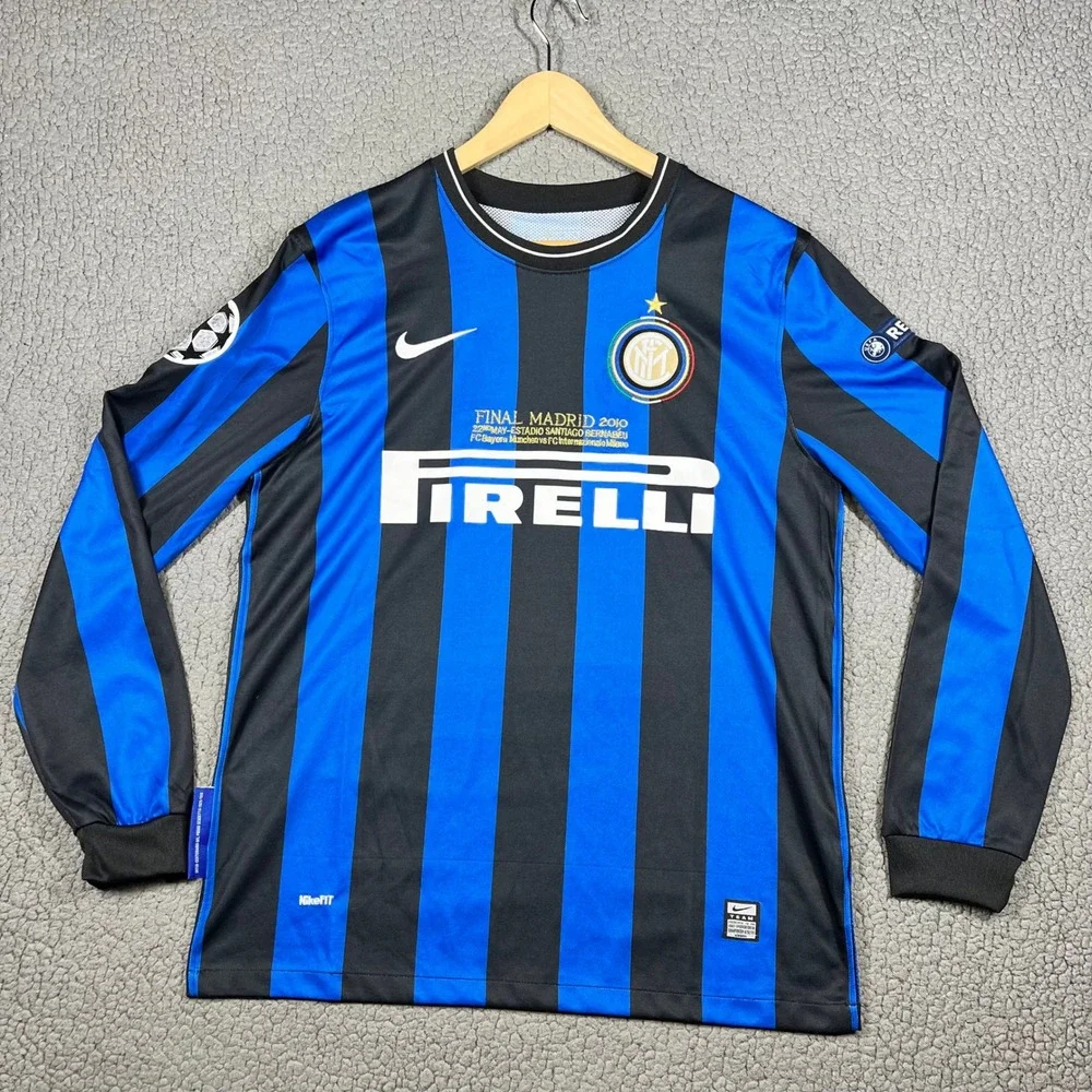 Nike Inter Milan 2010 Champions League Final Sneijder 10 Jersey Long Sleeve L